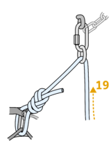 Person descending from an anchor